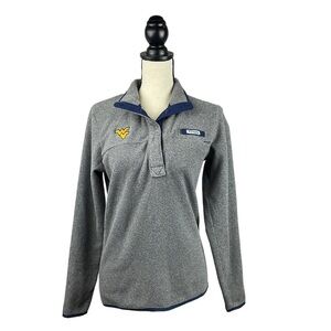 Columbia Women PFG SZ S West Virginia Embroidered Sweater Jacket Pullover Gray